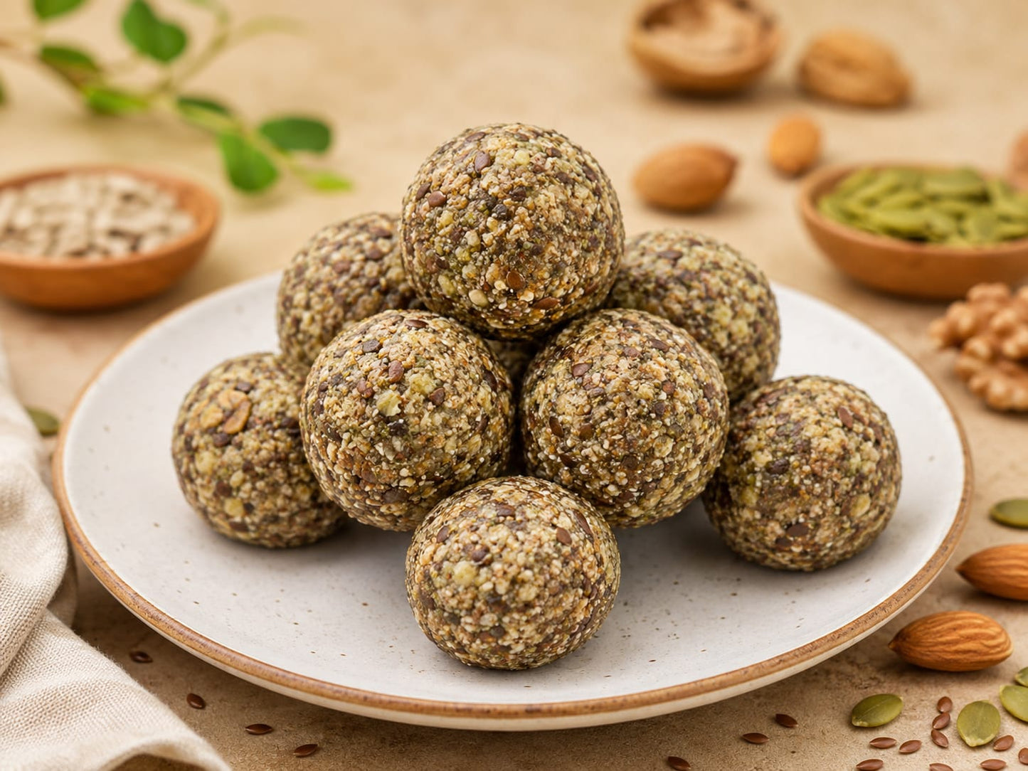 Jatin Organics Seed Mix Laddoo | Healthy Energy Snack | No Refined Sugar