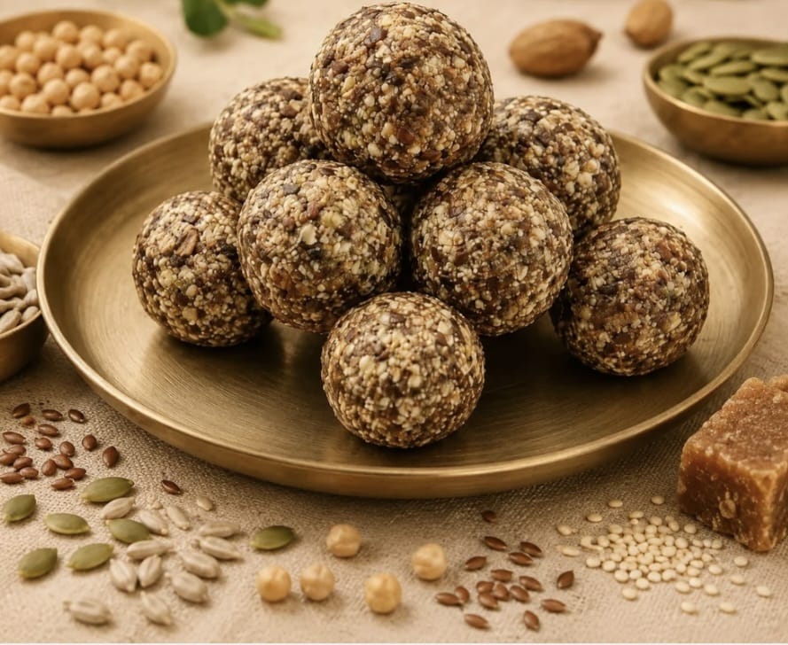 Seed Mix Laddoo with Jaggery – Healthy-Style Traditional Sweet | Jatin Organics