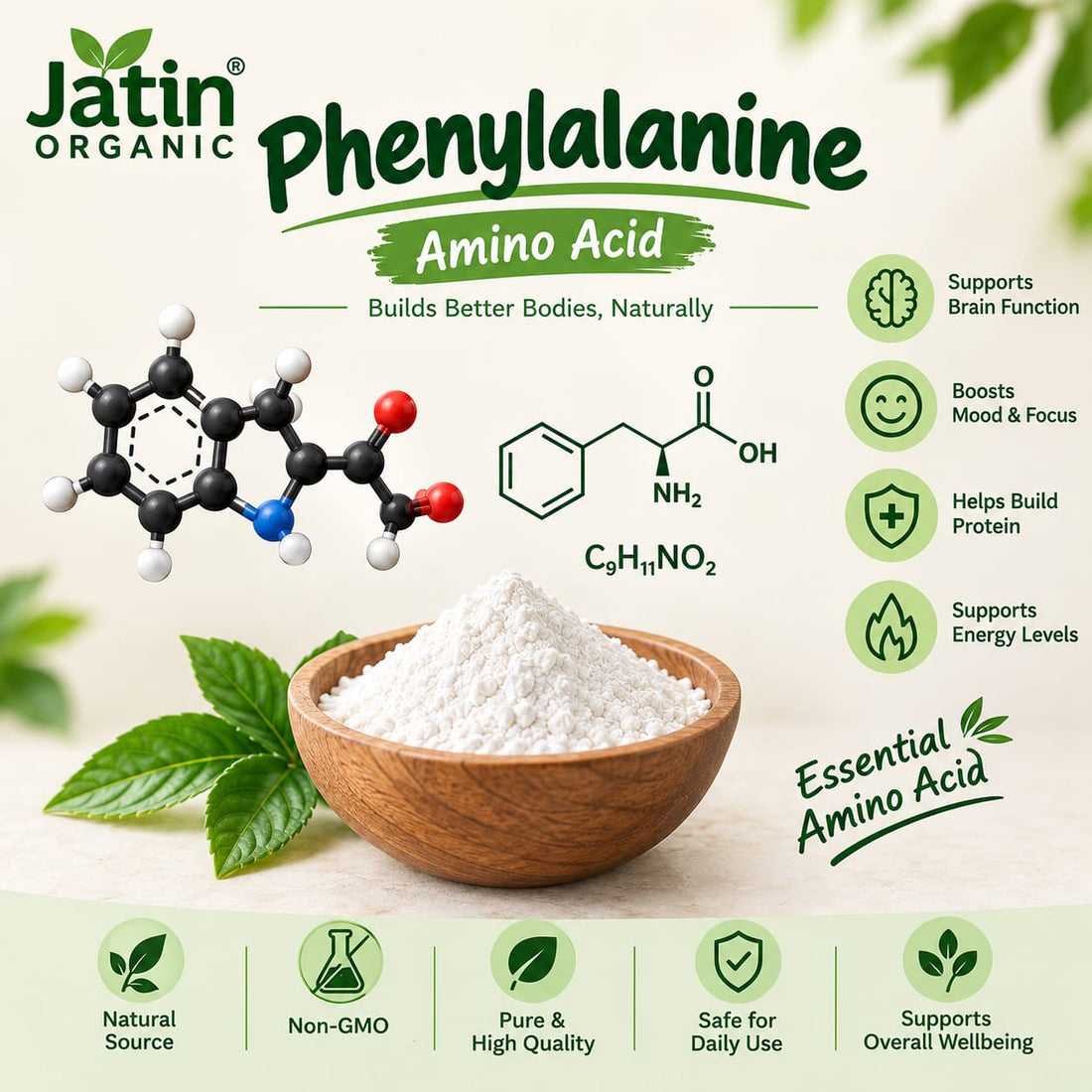Phenylalanine Amino Acid: Benefits, Uses & Food Sources