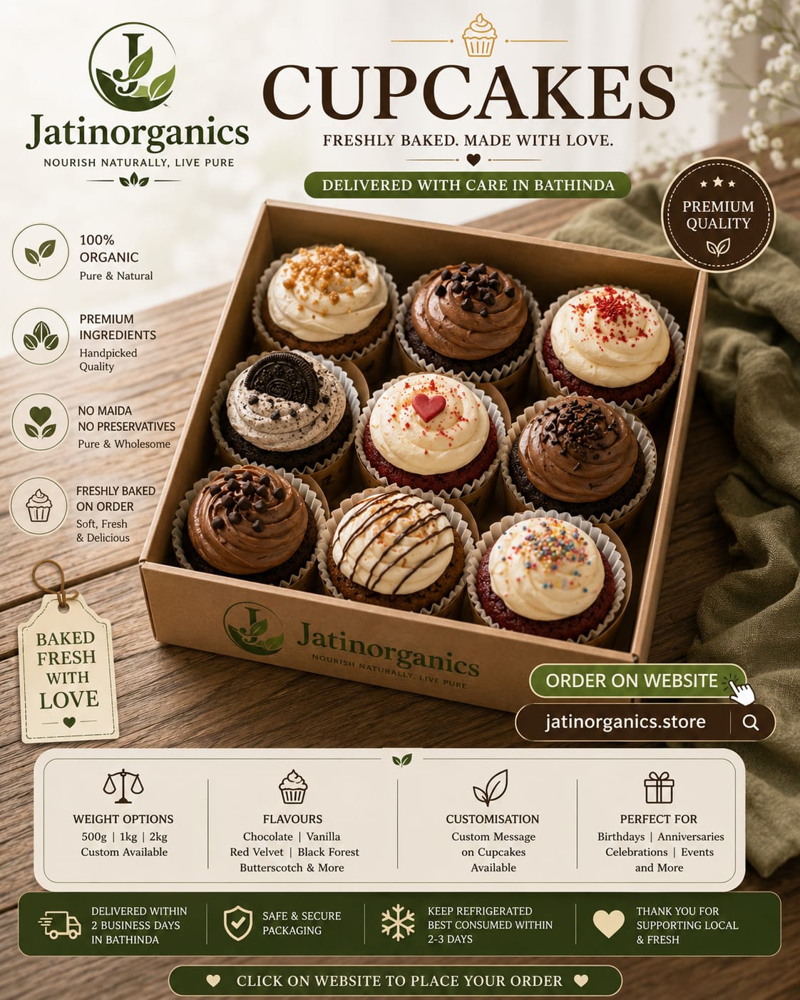 Chocolate Cupcakes (Pack of 9)