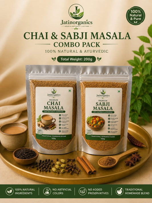 Chai Masala & Sabji Masala Combo Pack | 100% Natural & Homemade | 200g - Jatin Organics