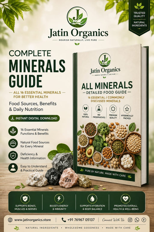 Complete Minerals Guide – 16 Essential Minerals | Food Sources, Benefits & Daily Nutrition