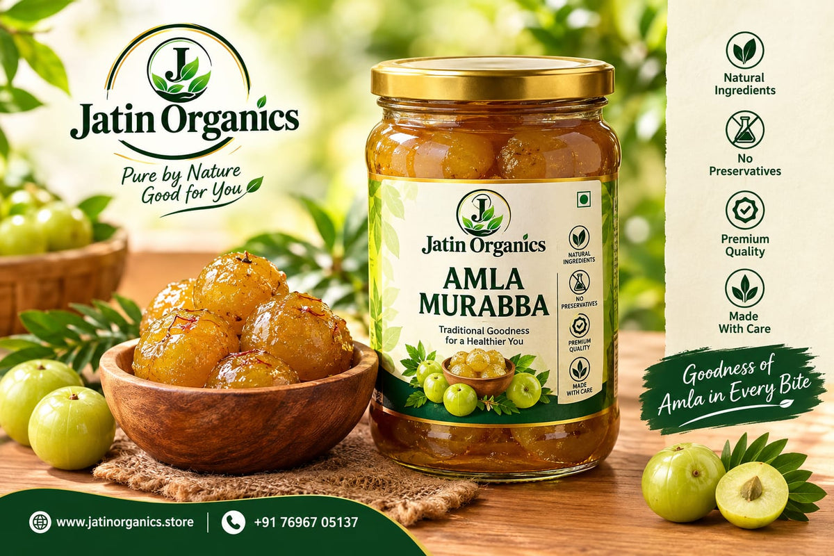 Jatin Organics Amla Murabba – Traditional Indian Gooseberry Preserve