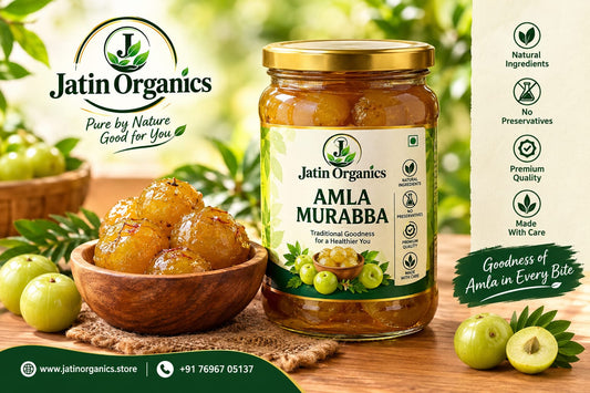 Jatin Organics Amla Murabba – Traditional Indian Gooseberry Preserve