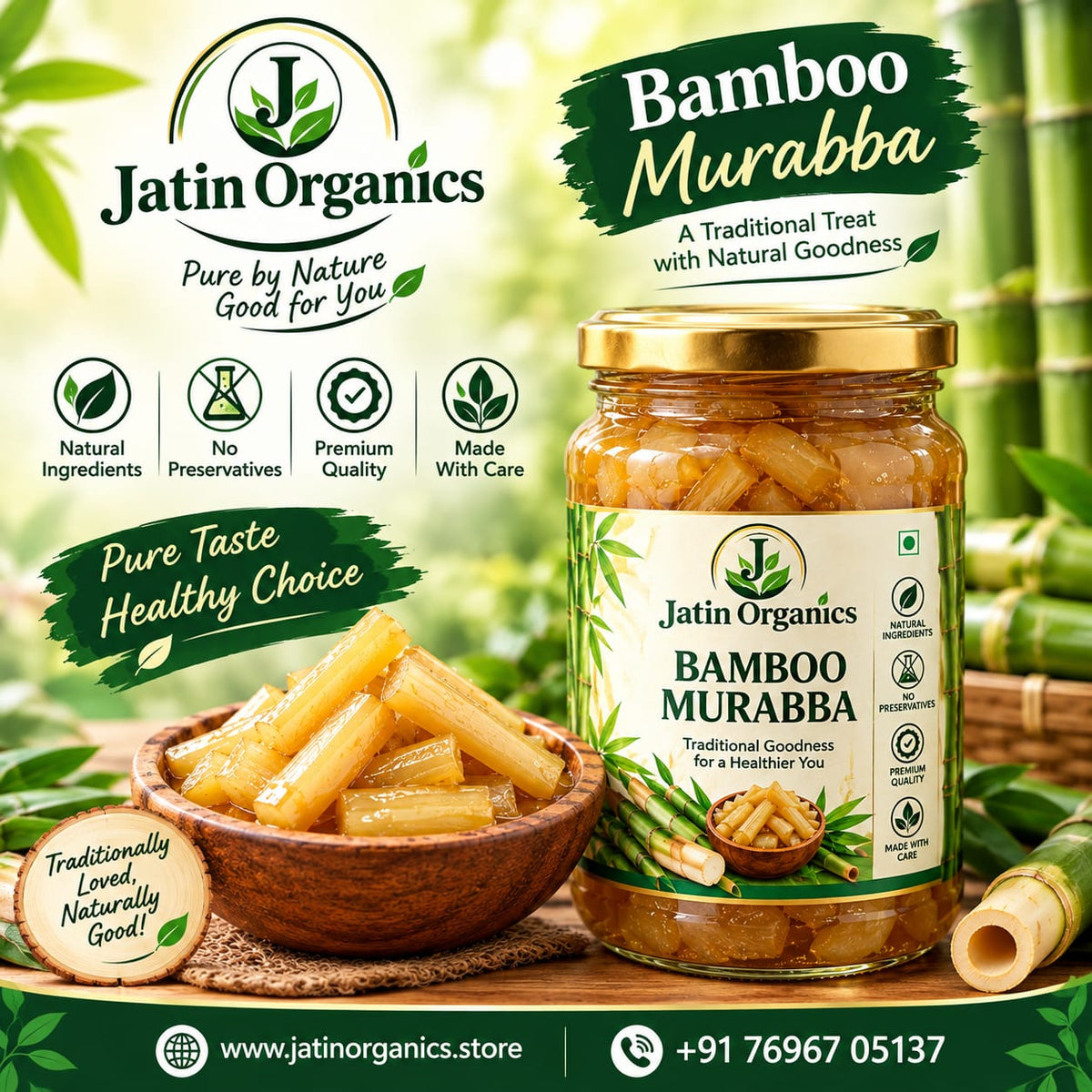Bamboo Murabba – Traditional Sweet Preserve | Jatin Organics