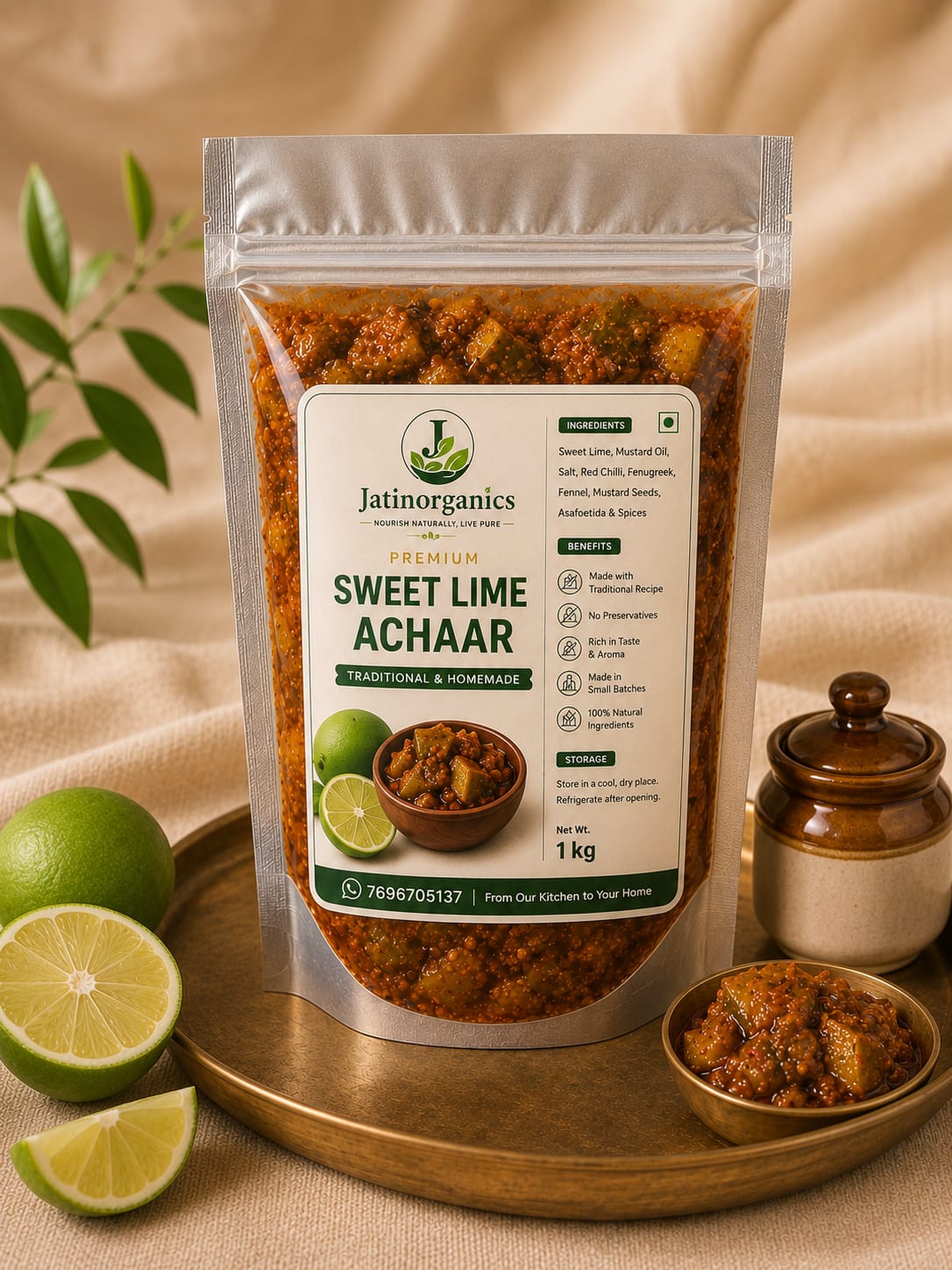 Traditional Pickle (Achaar) | Mango & Sweet Lime | 1kg